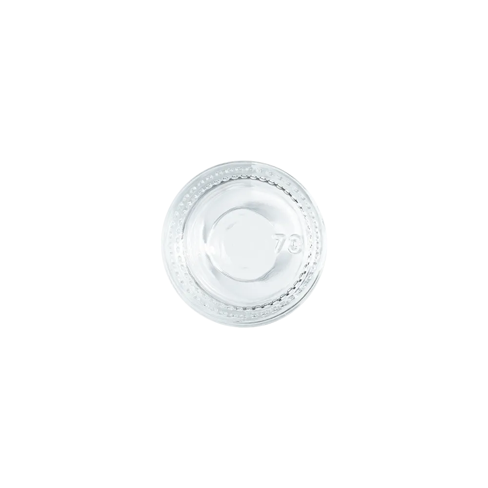 2 oz. Clear Boston Round with Black Glass Dropper (20/400) (V23) (V25)