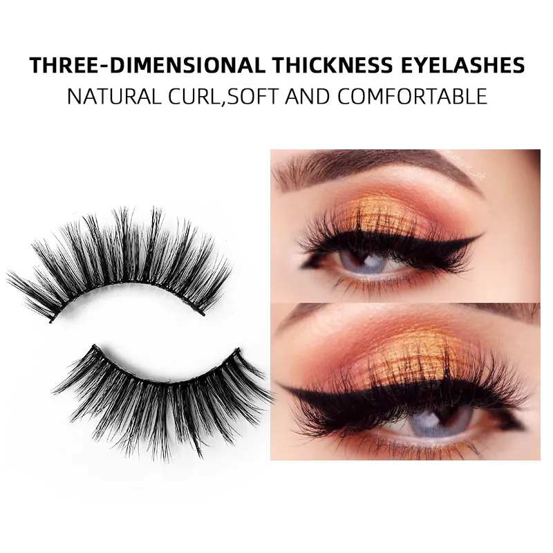 3D Faux Mink False Eyelashes V-12