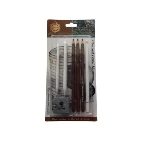 7pcs Charcoal Pencil kit Professional Sketch and Drawing pencils set kit, Charcoal Pencil blenders erasers, sketching kit