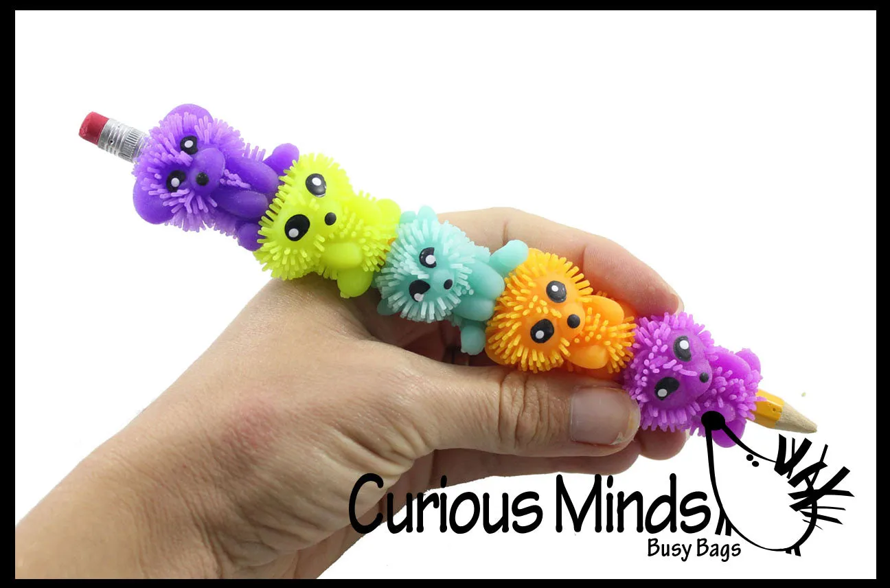 Animal Soft Puffer Pencil Grip - Sensory School Supply or Prize Grips