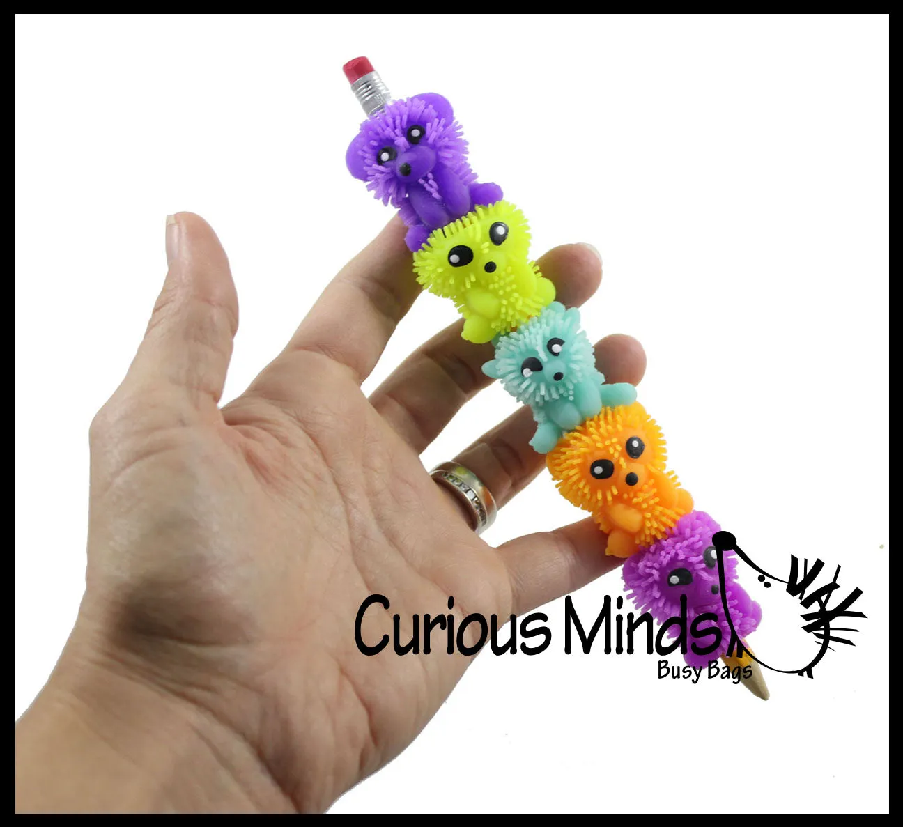 Animal Soft Puffer Pencil Grip - Sensory School Supply or Prize Grips