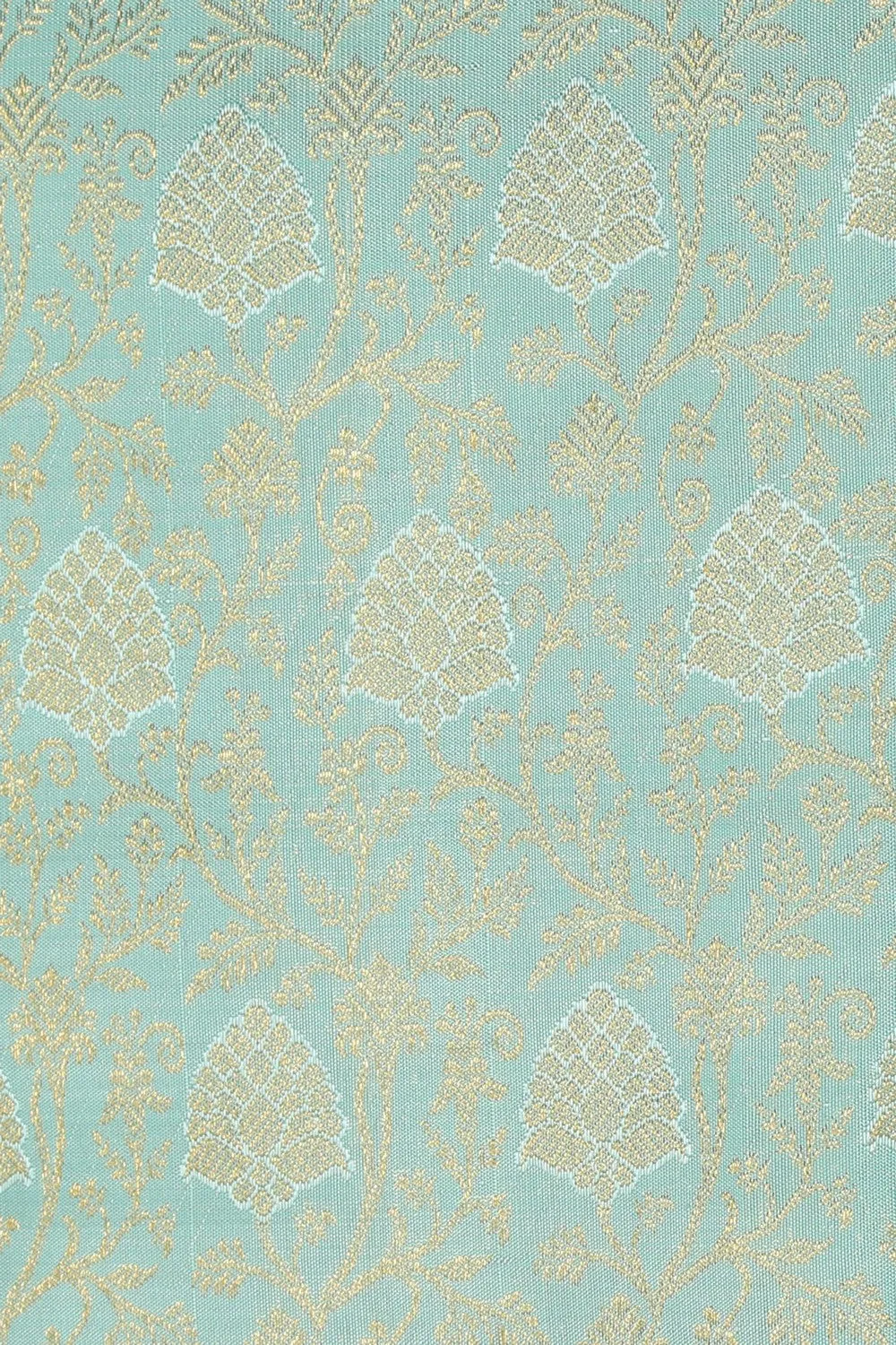 Arani Silk Brocade Sea Green Saree