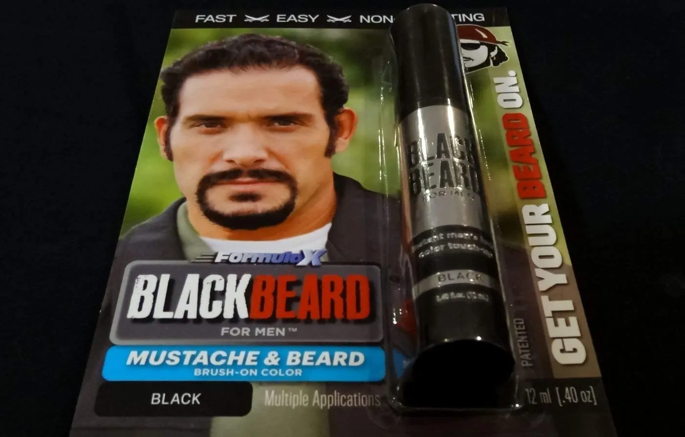 Blackbeard for Men - temporary brush on colour 12ml (0.40oz) BLACK (BLK-BRDBLK) BLK-BRDBLK