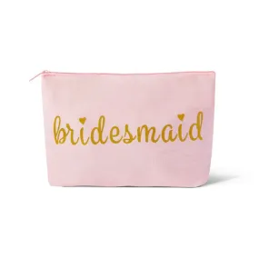 Bridesmaid Pink Canvas Makeup Bag
