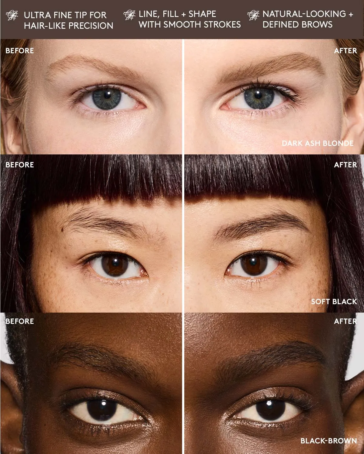 Brow MVP Ultra Fine Brow Pencil & Styler — Soft Black