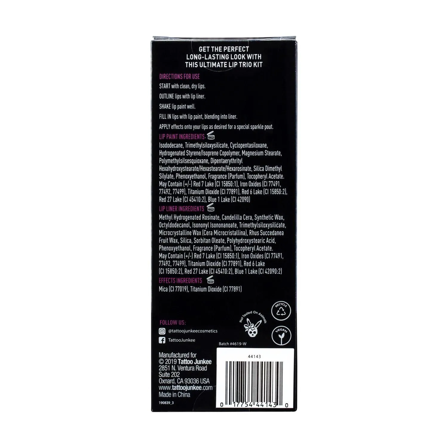 Bubblegum Lip Trio Lip Paint Kit