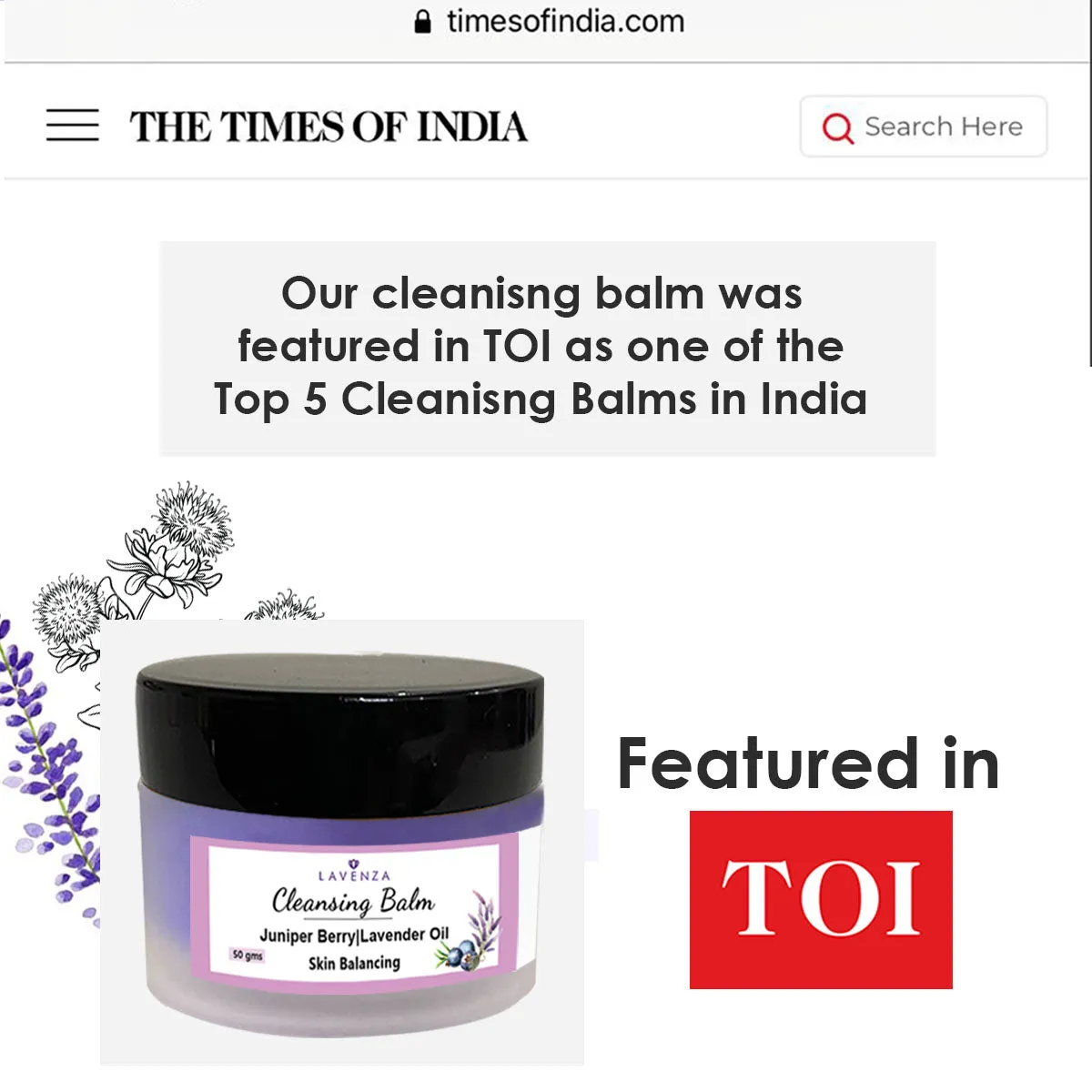 Detoxifying Cleansing Balm (50 gms) - Daily Face Cleanser   Makeup Remover | With Coconut Charcoal