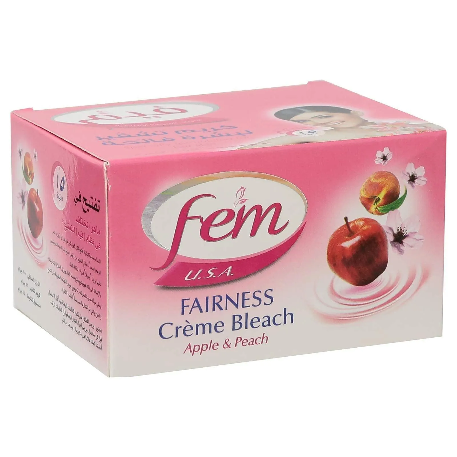 Fem Usa Fairness Creme Bleach ,Apple & Peach - 60gm