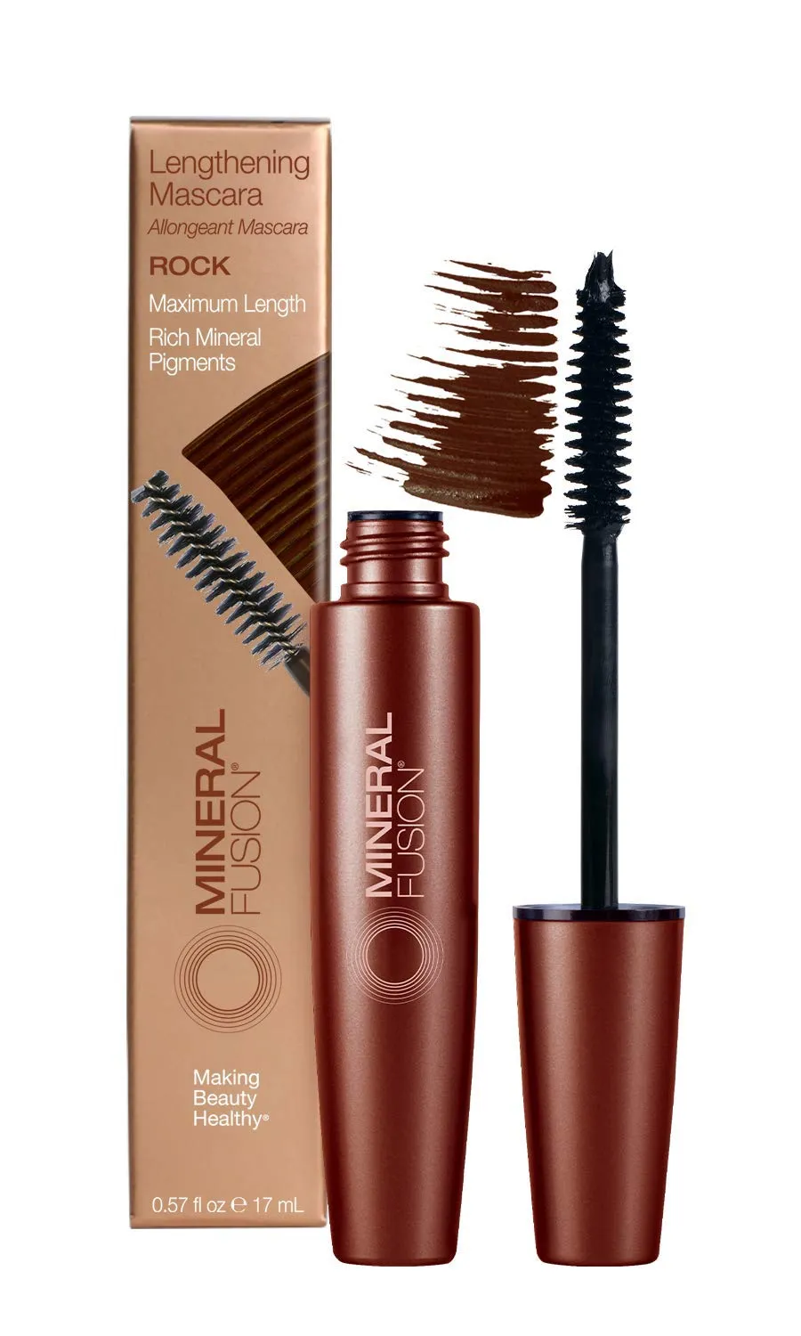 Mineral Fusion Lash Lengthening Mascara, Rock, 0.57 Ounce