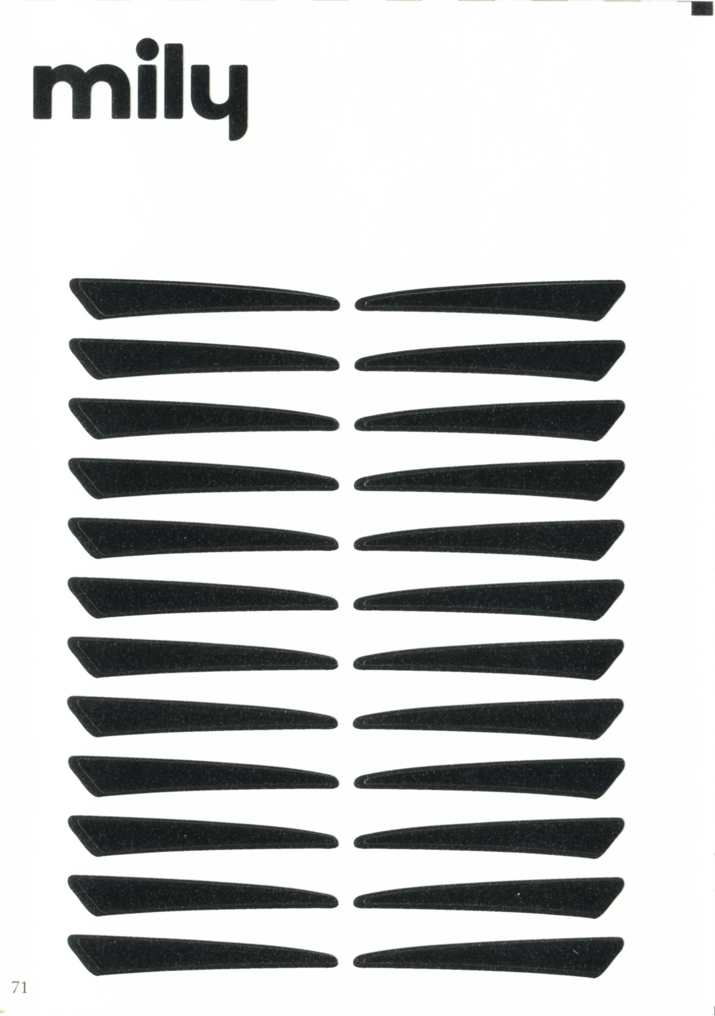 N°1 </br> Stick on eyeliners </br>matte black - classic shape