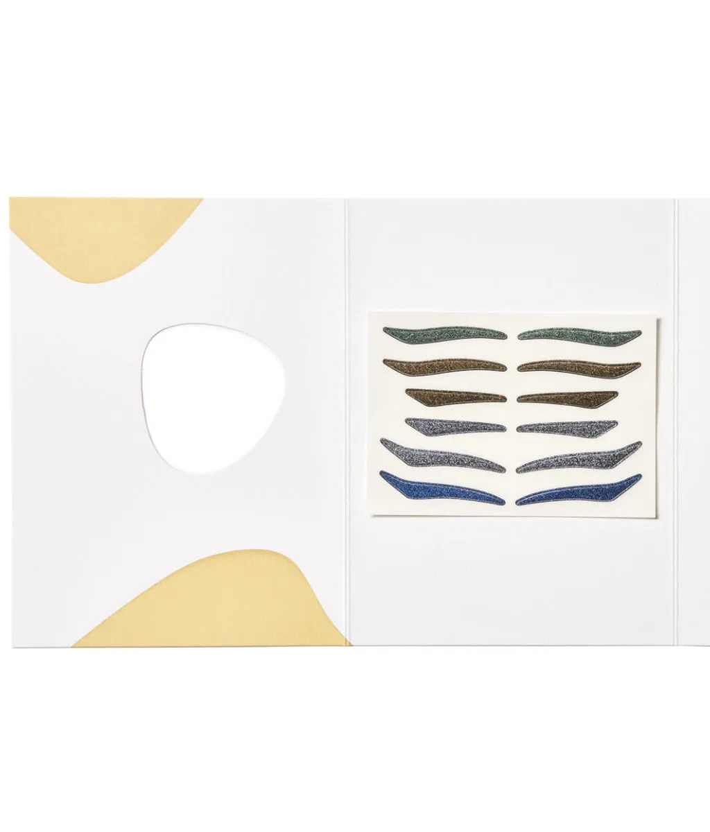 N°17 </br> Glam liners </br>gold, silver, metallic green, metallic blue - 3 shapes