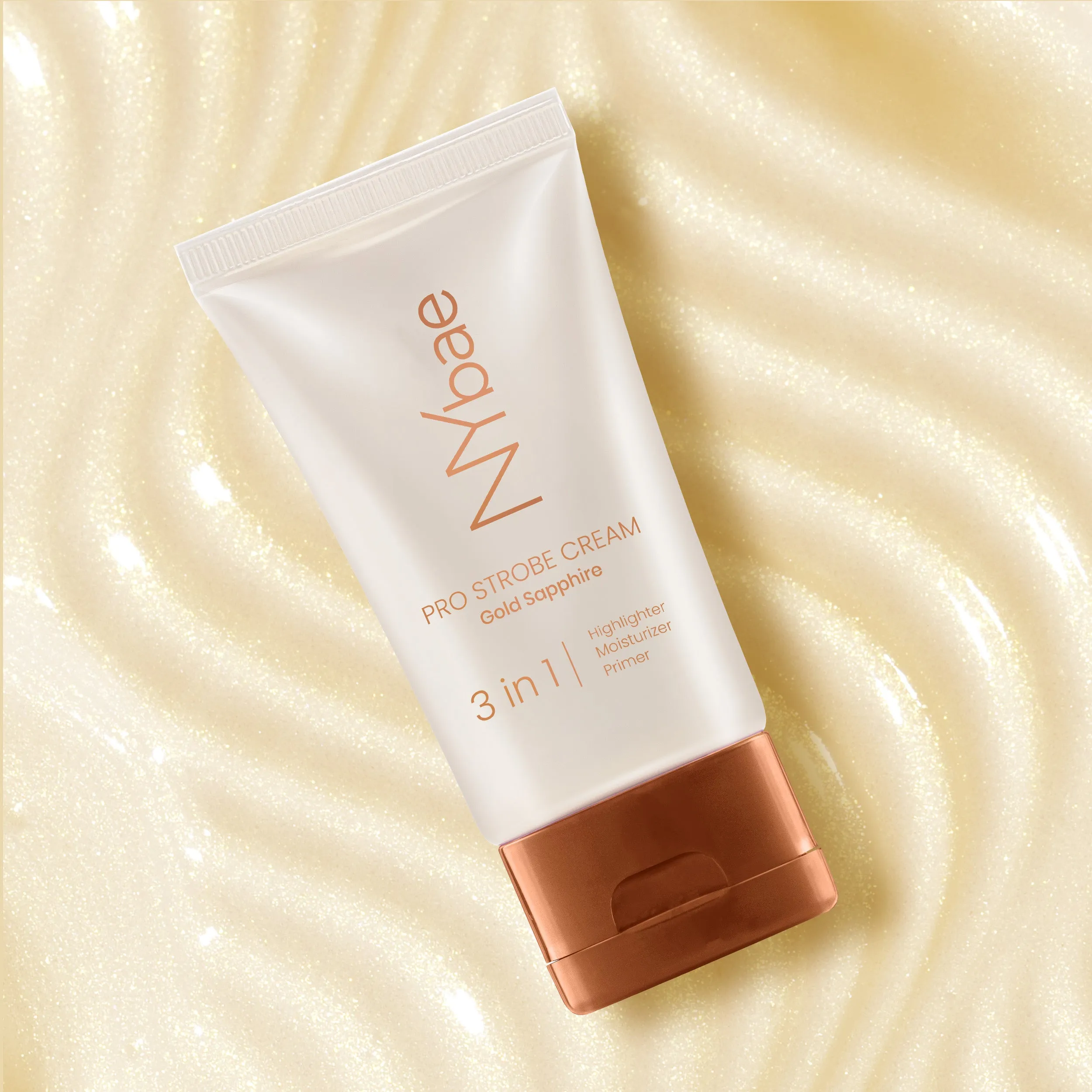 NY Bae PRO Strobe Cream - Gold Sapphire (30g) | Primer   Highlighter   Moisturizer | Dewy Makeup | Glowing Korean Skin | Value Pack