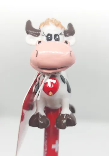 PENCIL - SOFT PRETTY COW WITH RED PENCIL   WHITE