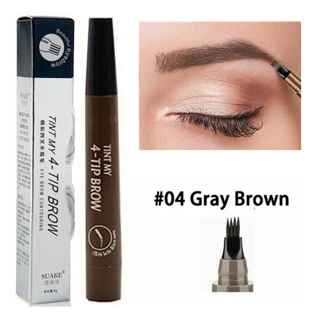 Popular 4 Points Waterproof Eyebrow Pencil
