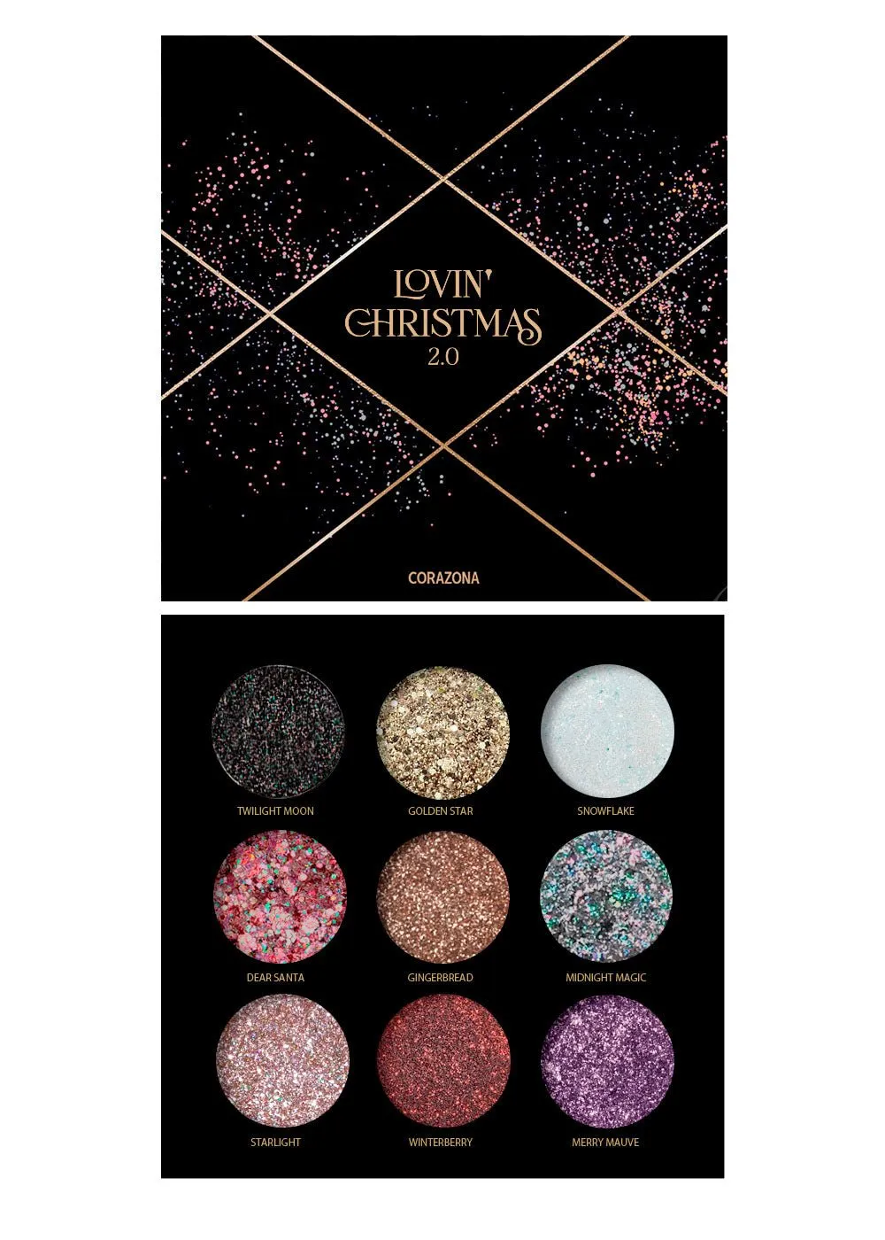 Pressed glitter palette Lovin' Christmas 2.0