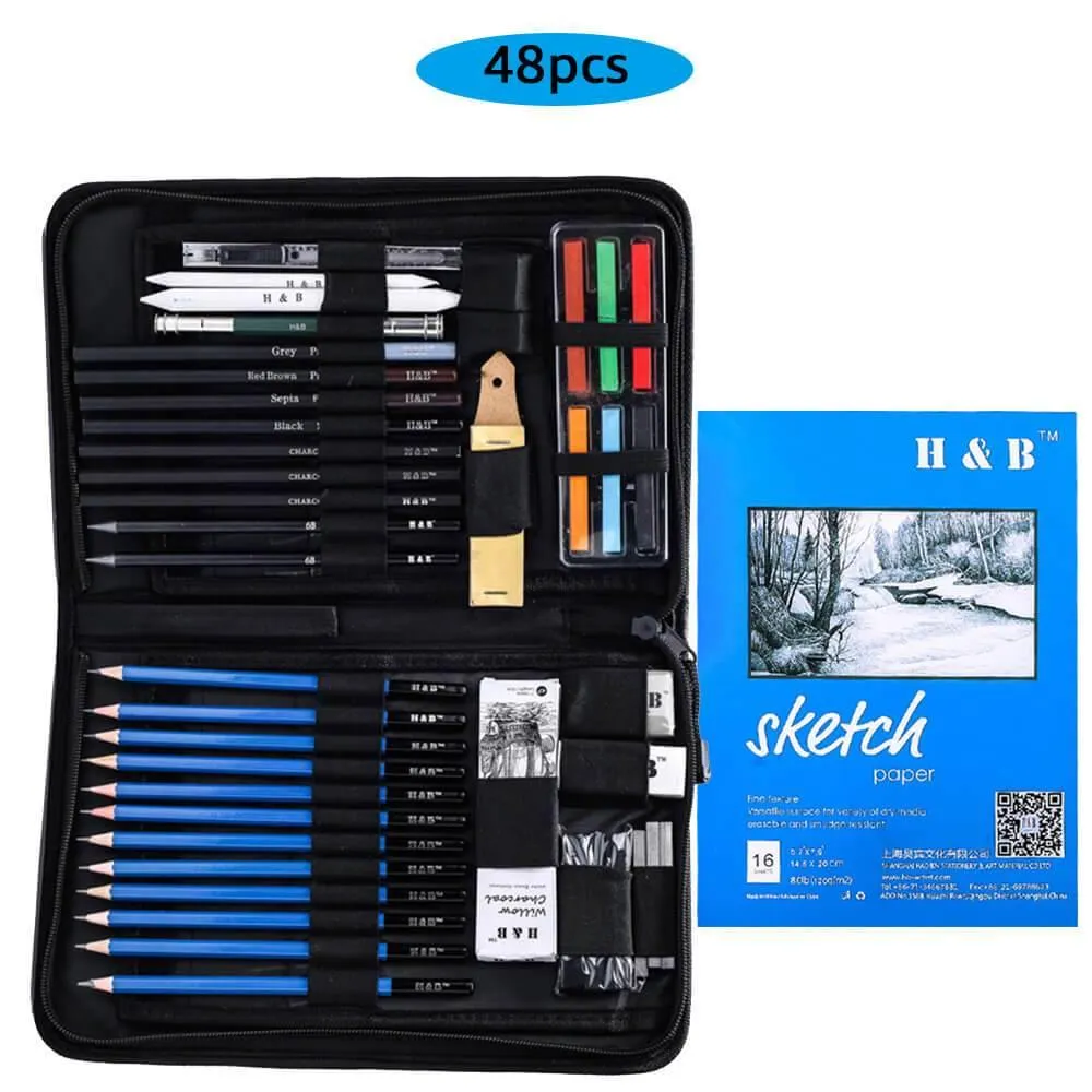 Professional H&B Sketching Pencil Set for Drawing Painting
