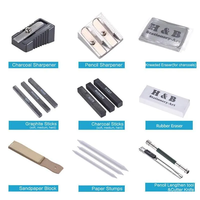 Professional H&B Sketching Pencil Set for Drawing Painting