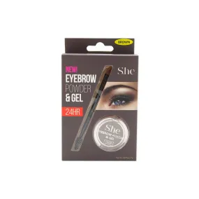 She Eyebrow Powder & Gel Brown