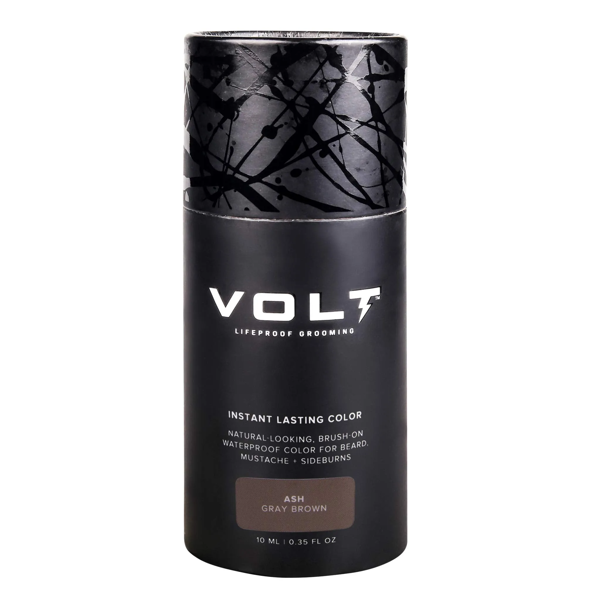 VOLT Grooming Instant Beard Color - Smudge and Water Resistant Quick Drying Brush on Color for Beards and Mustaches, Onyx (Black)